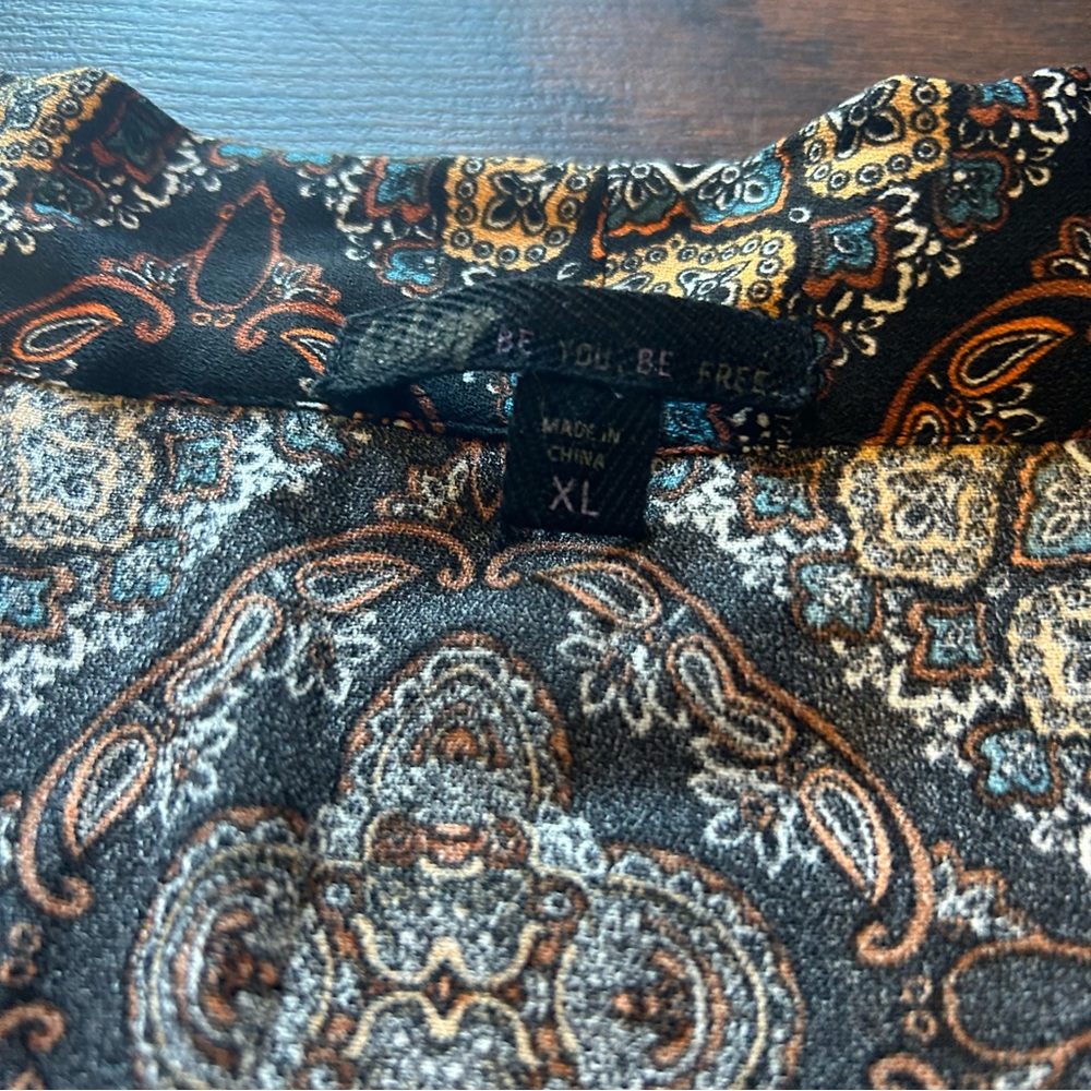 BeBop Black and Brown Long Sleeve Dress - Picture 5 of 7